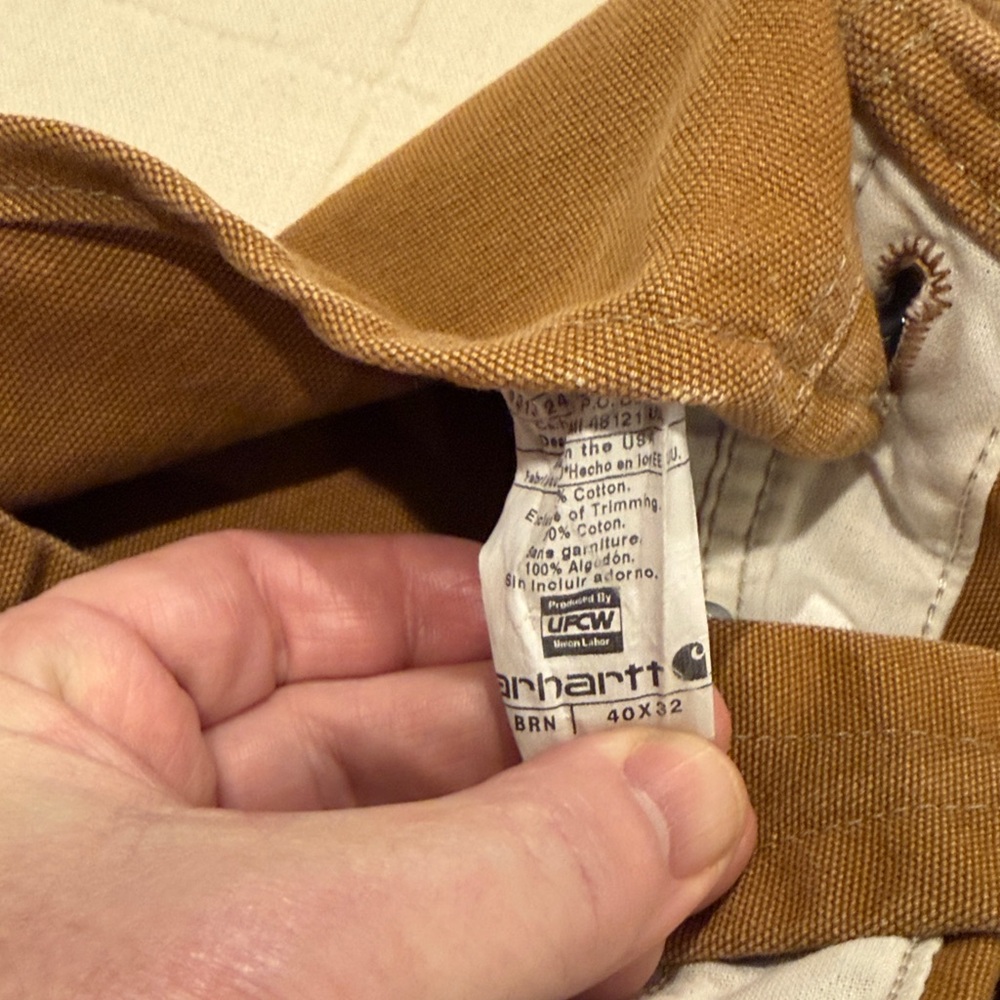 Carhartt Men's Tan Work Overalls - Picture 8 of 14
